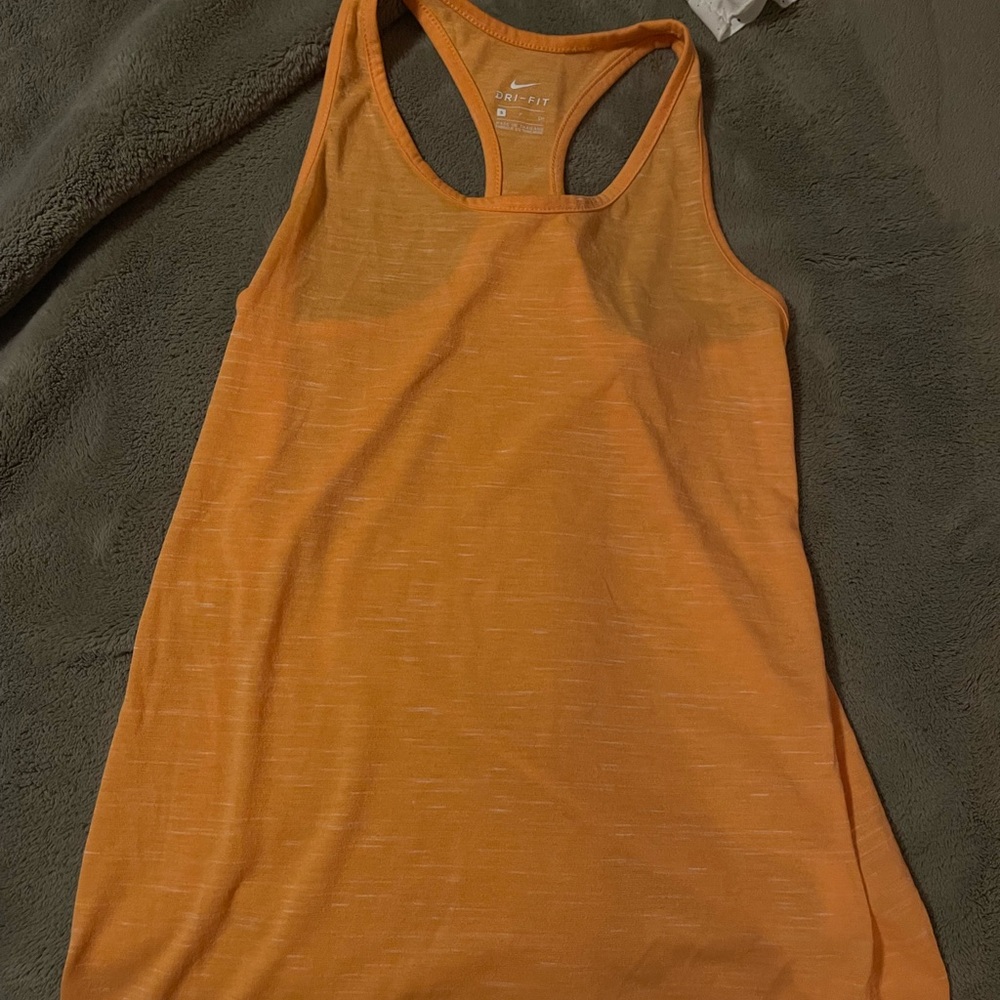 Orange nike tank top womens